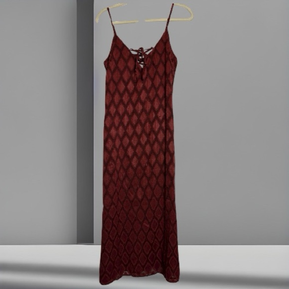 NWT B.O.G Agatha Merlot Slip Dress Size XS